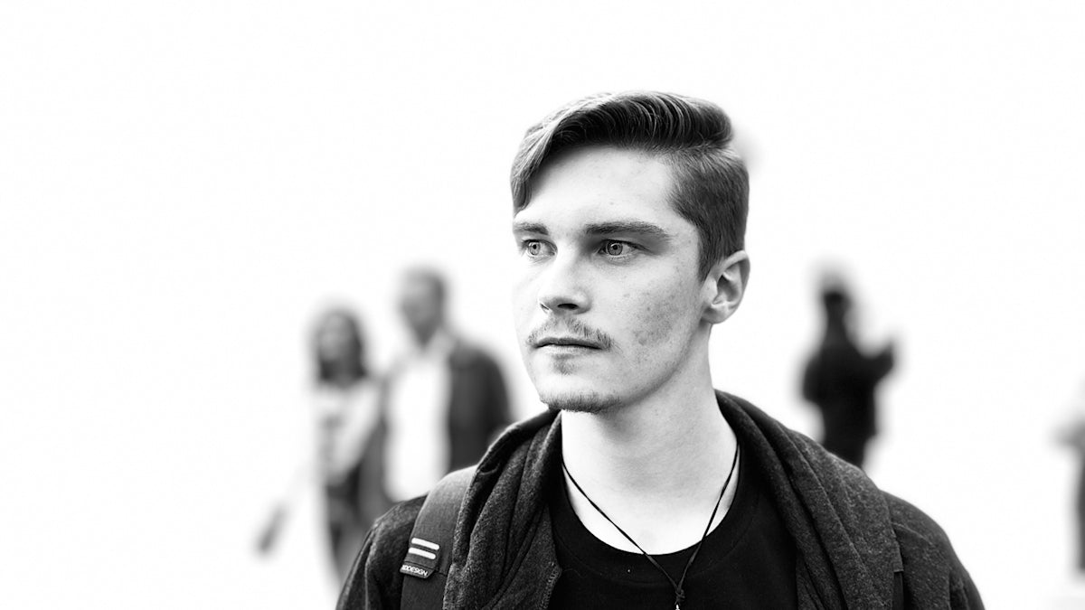 Handsome man looking off to the side.