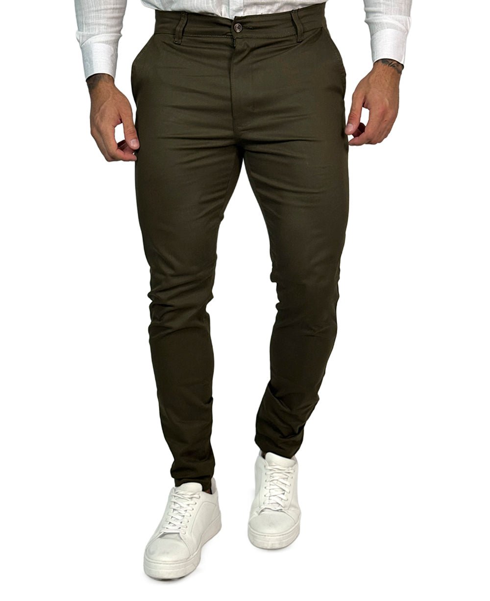 Calça Chino Verde Musgo Masculina Premium - Aramis