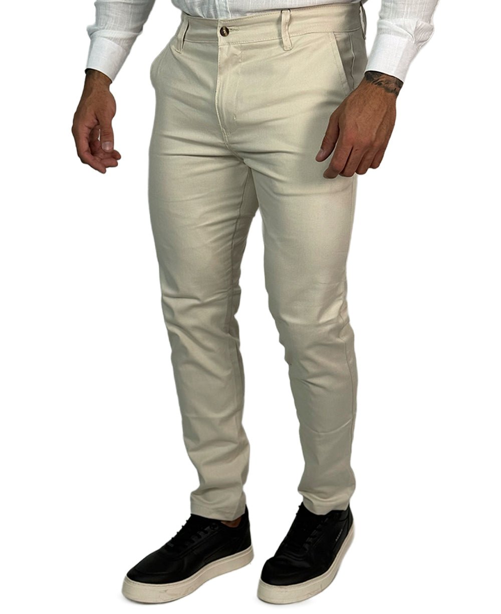 Calça Chino Bege Masculina Premium - Aramis