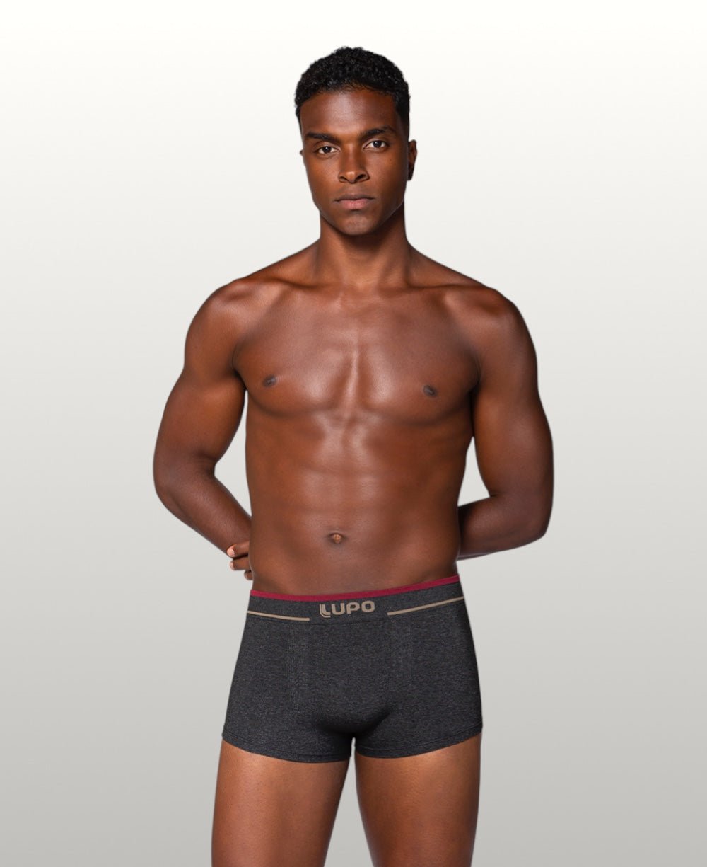 Kit 2 Cuecas Boxer Fio Texturizado Masculina Microfibra Sem Costura - Lupo
