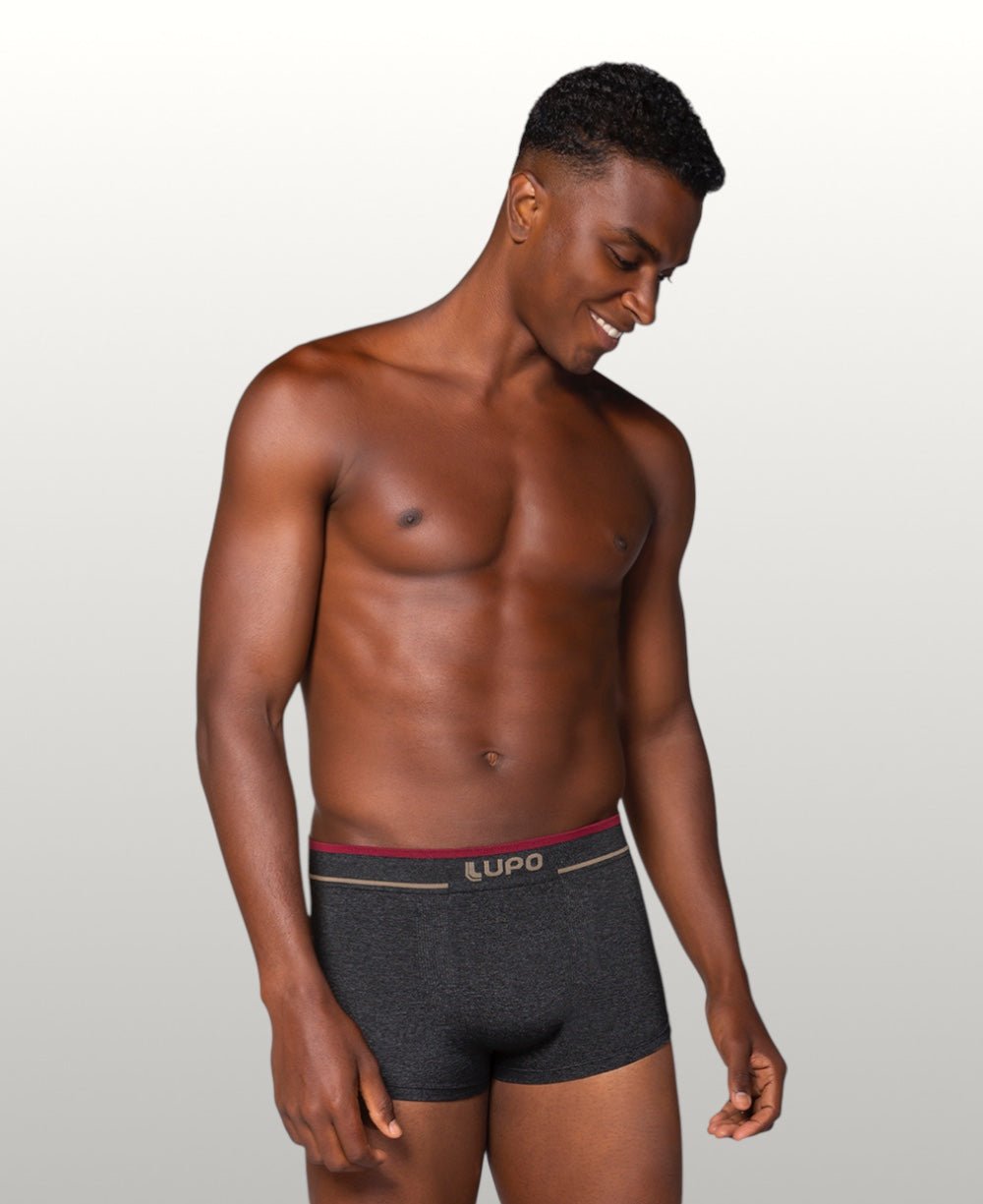 Kit 2 Cuecas Boxer Fio Texturizado Masculina Microfibra Sem Costura - Lupo