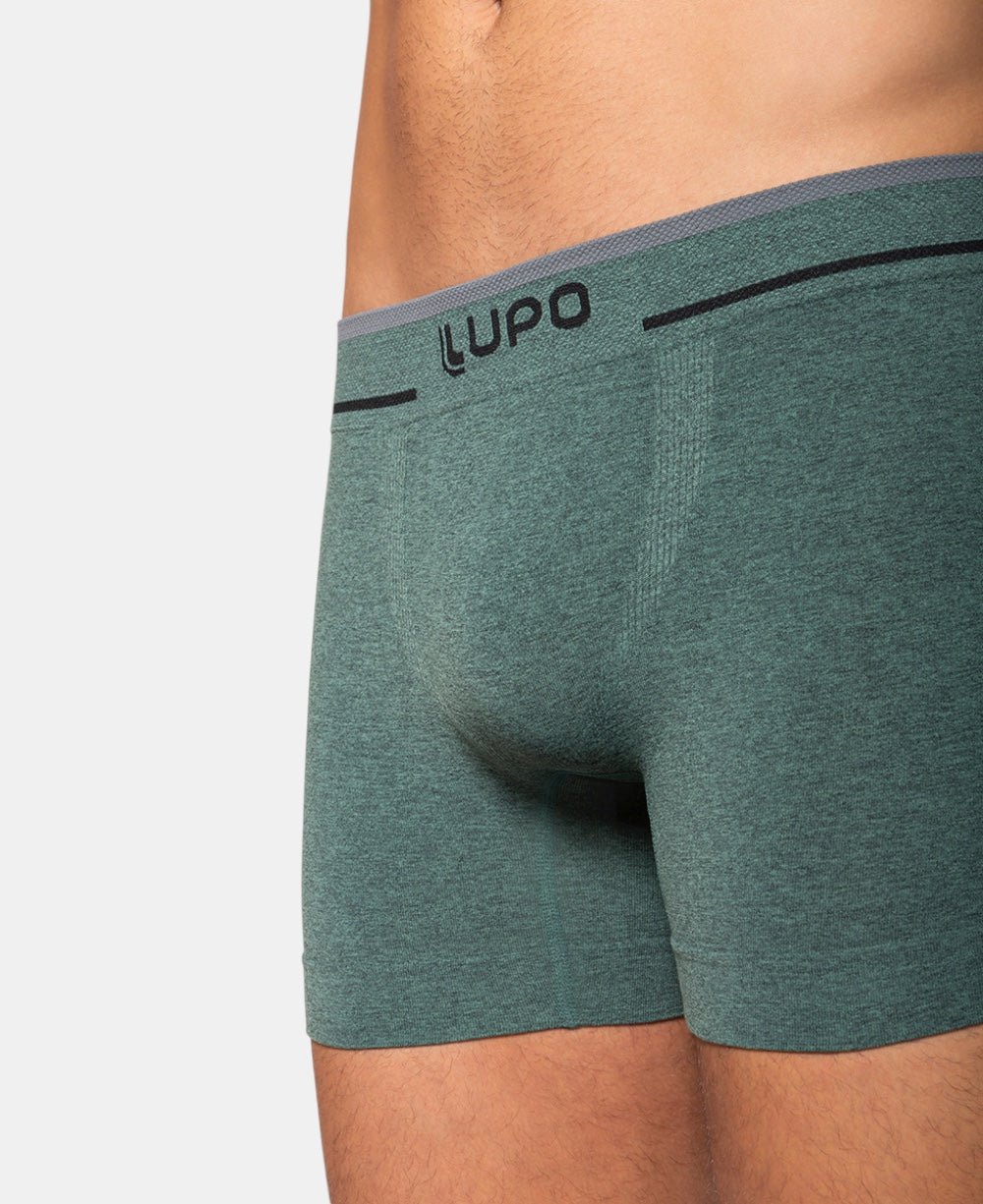 Cueca Boxer Verde Masculina Poliamida Sem Costura - Lupo