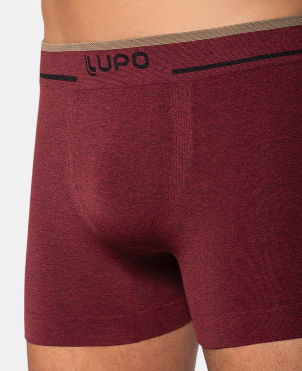 Cueca Boxer Marsala Masculina Poliamida Sem ostura - Lupo