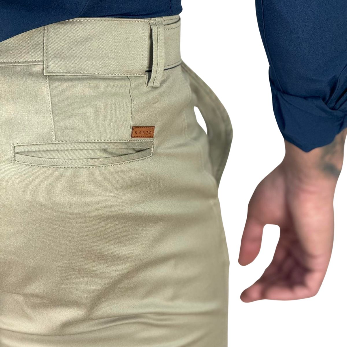 Calça Alfaiataria Caqui Masculina Slim - Kanzo