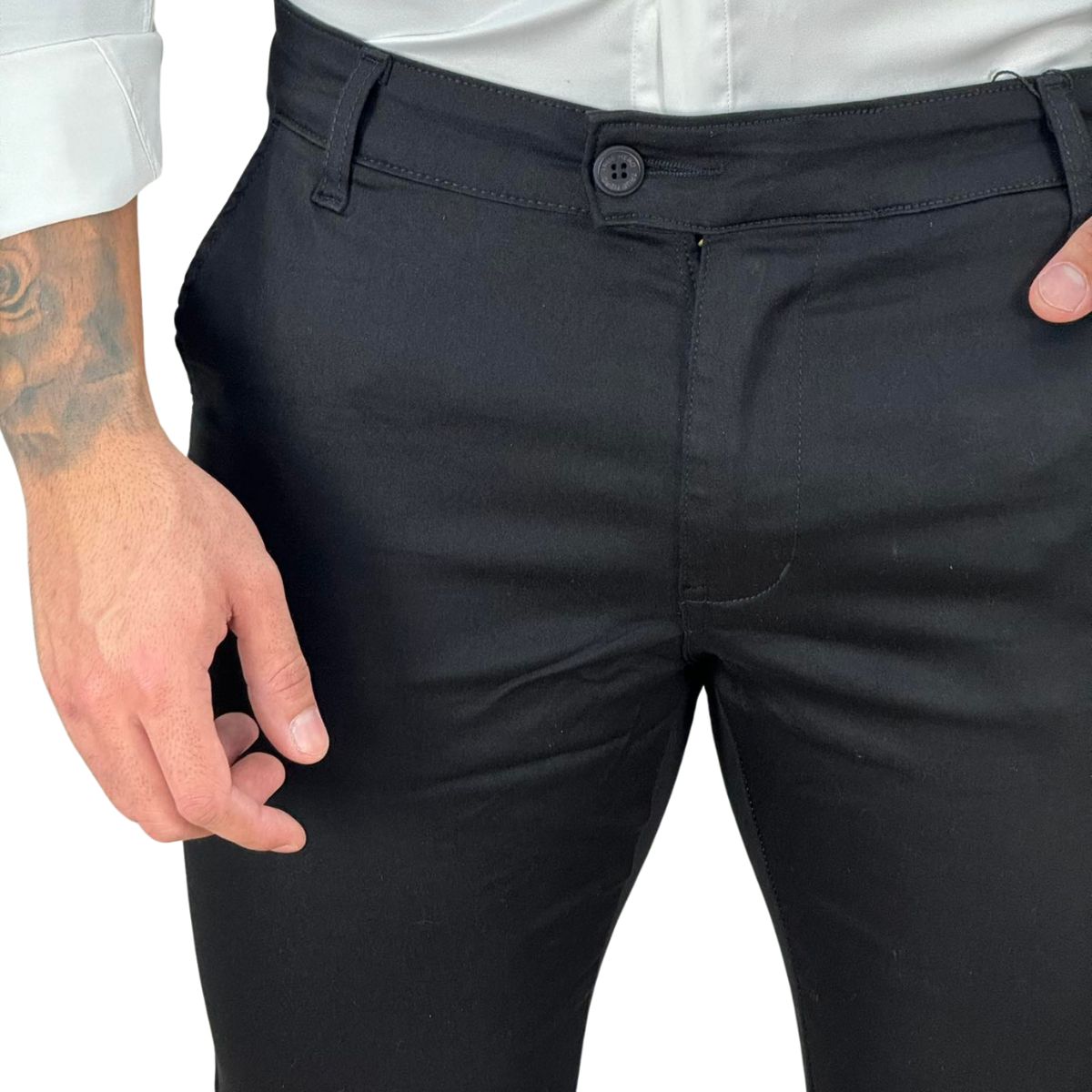 Calça Alfaiataria Preta Masculina Skinny - Truehero