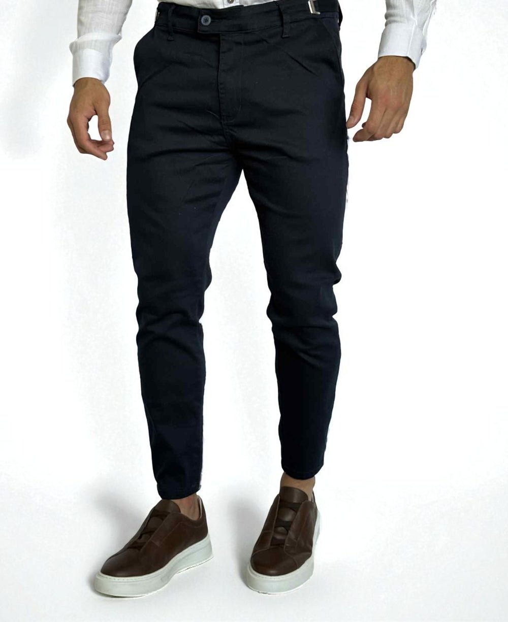 Calça Alfaiataria Azul Marinho com Regulagem - Truehero