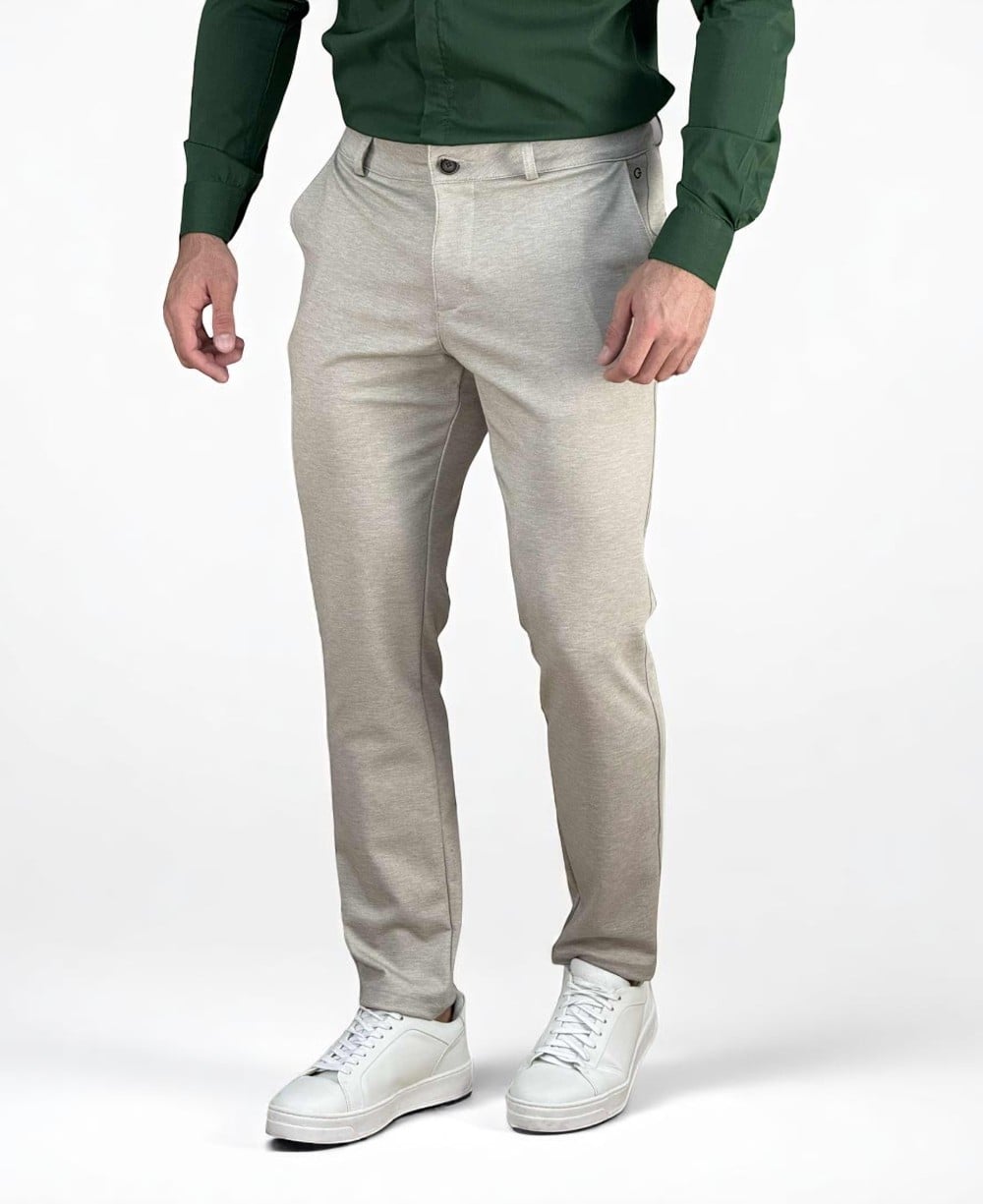 Calça Alfaiataria Areia Claro Masculina Slim - Guilherme soul