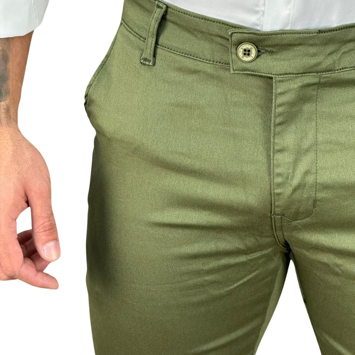 Calça Alfaiataria Verde Nativo Masculina Sknny - Truehero