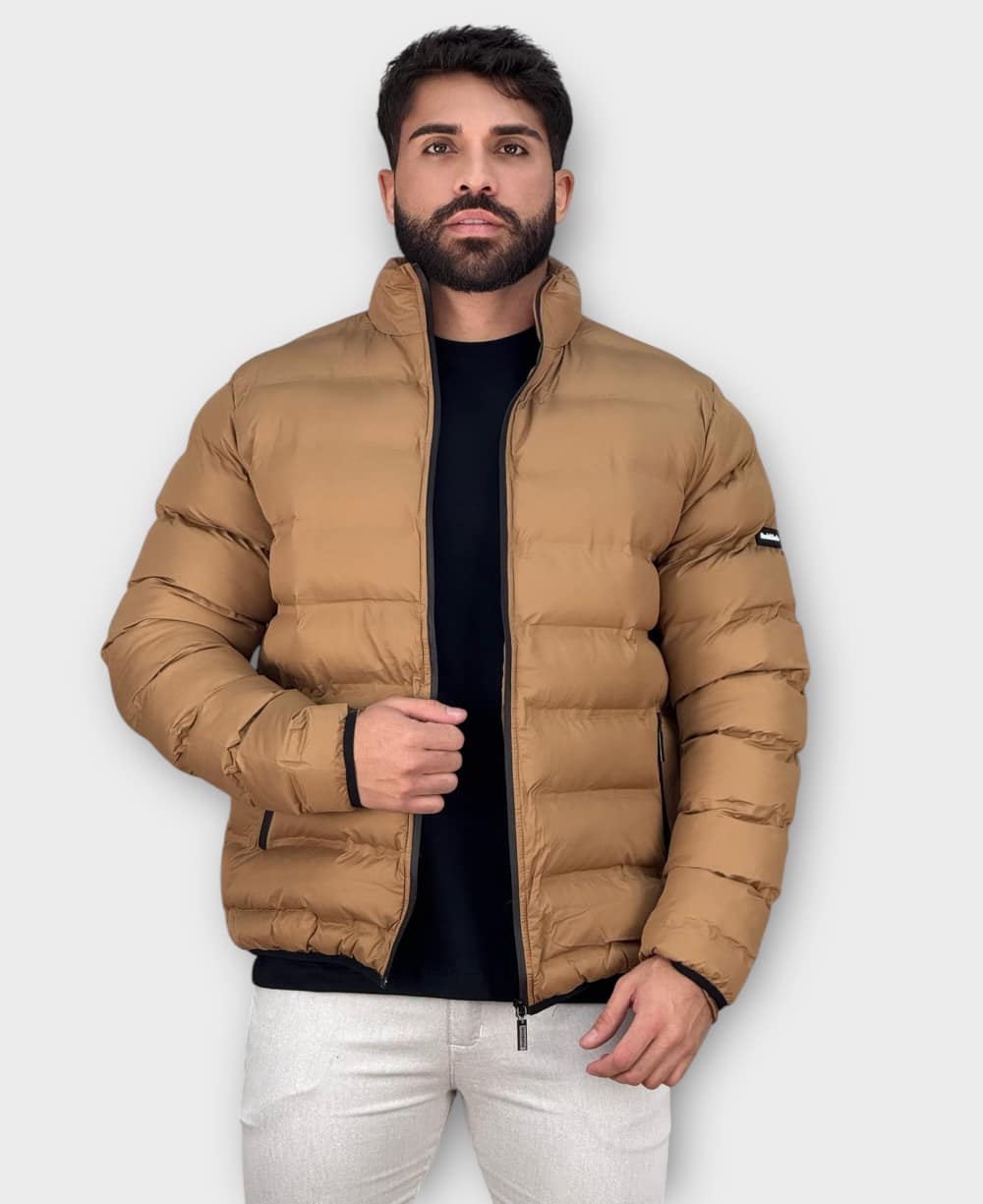 Jaqueta Puffer Caramelo Masculina Rock Soda