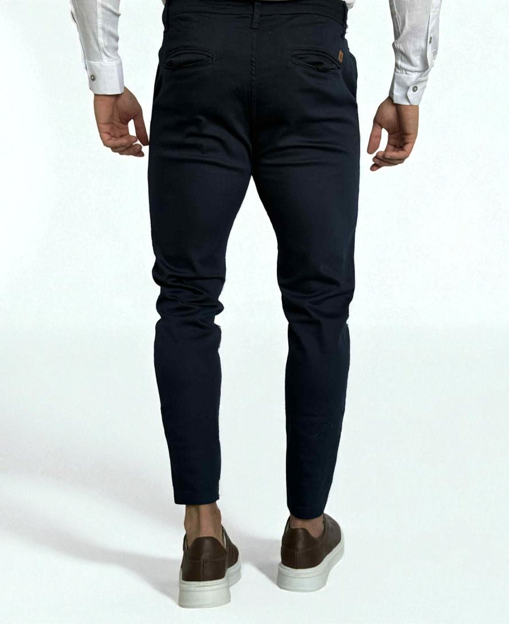 Calça Alfaiataria Azul Marinho com Regulagem - Truehero