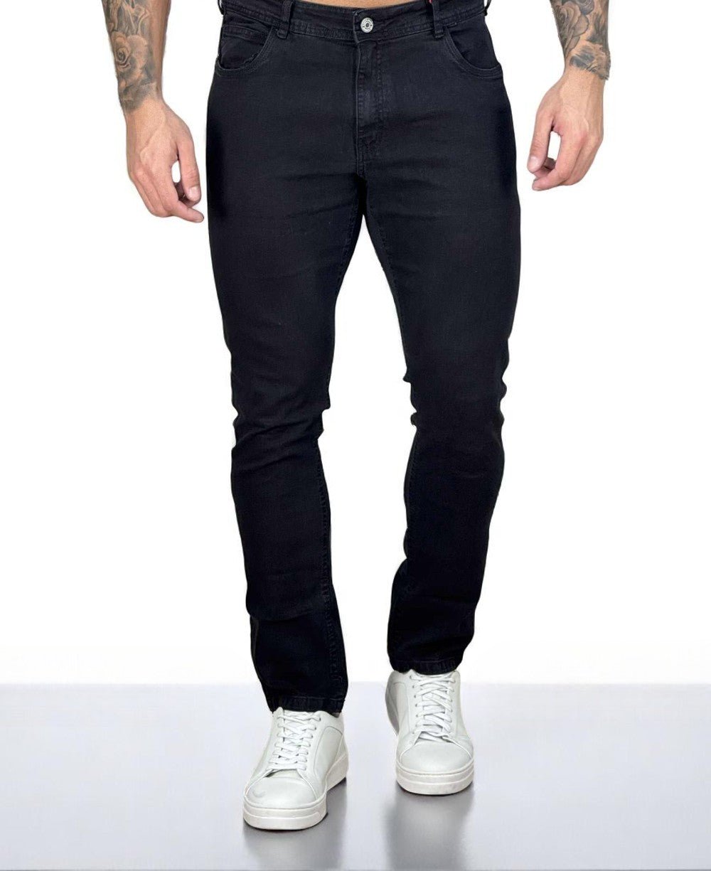 Calça Skinny Preto Desbotado Masculina com Lycra Essencial