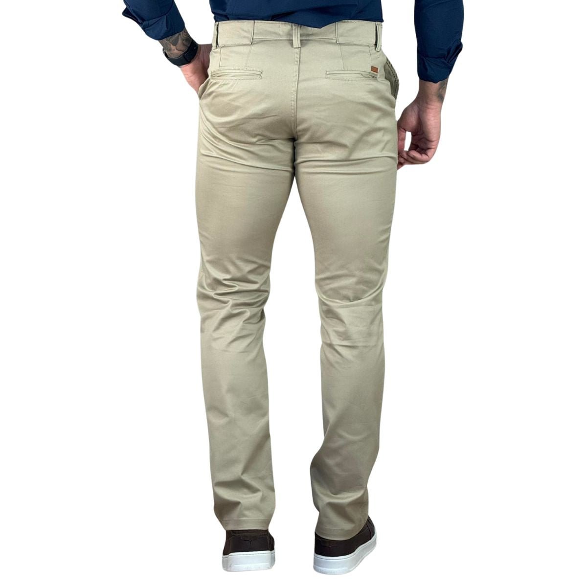 Calça Alfaiataria Caqui Masculina Slim - Kanzo