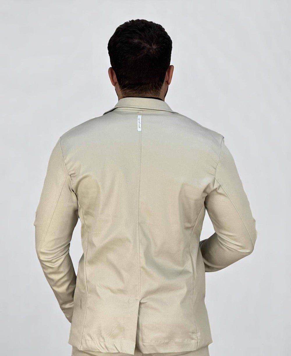 Blazer Areia Masculino Básico Acetinado - Per Pochi