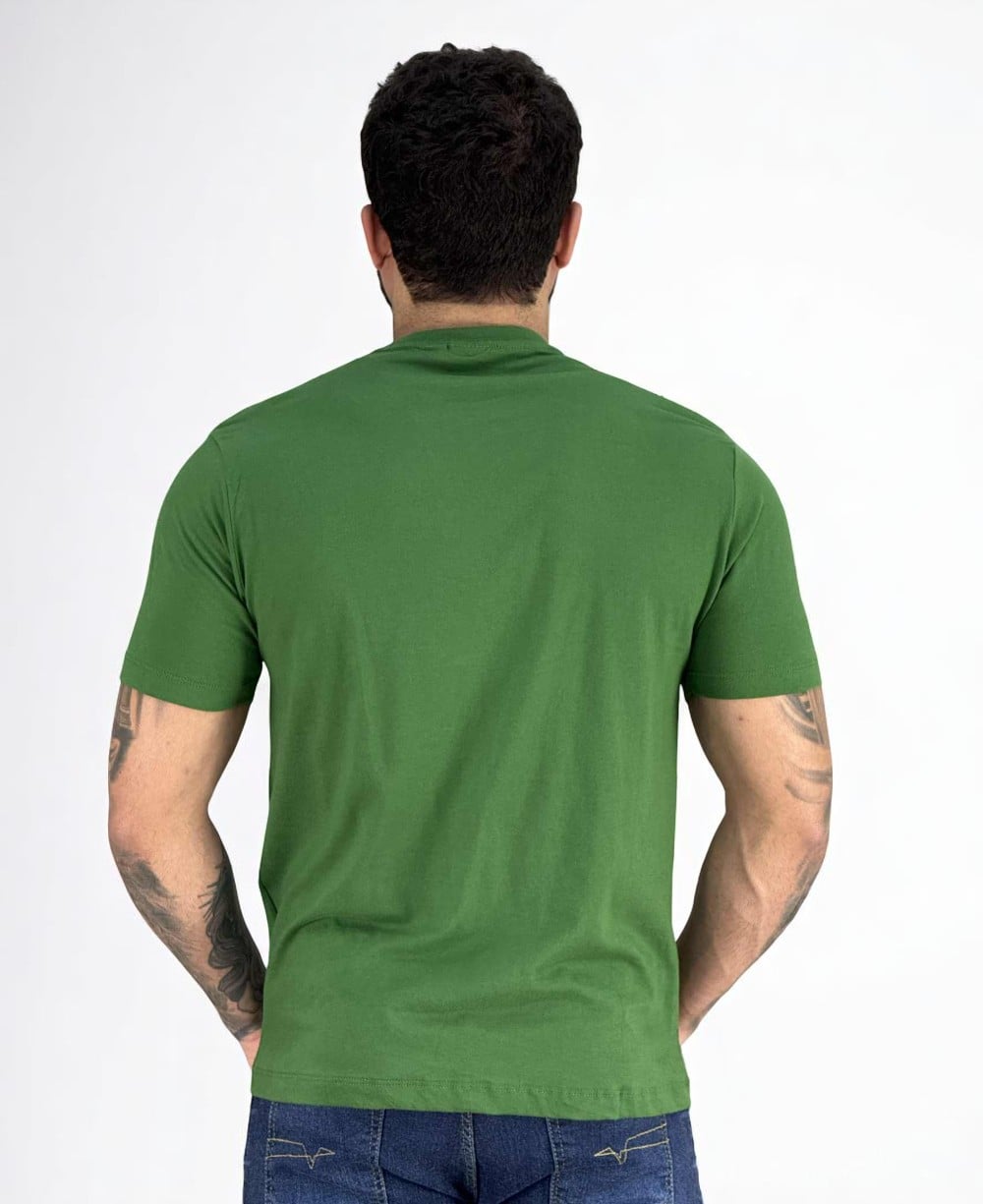 Camiseta Verde Bandeira Masculina Malha Regular - Aramis