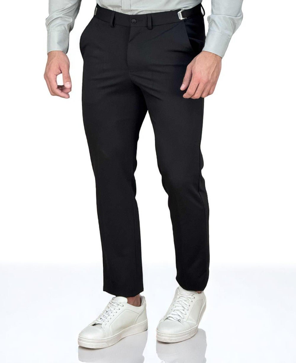 Calça Alfaiataria Preto Masculina Com Regulagem Slim - Guilherme Soul