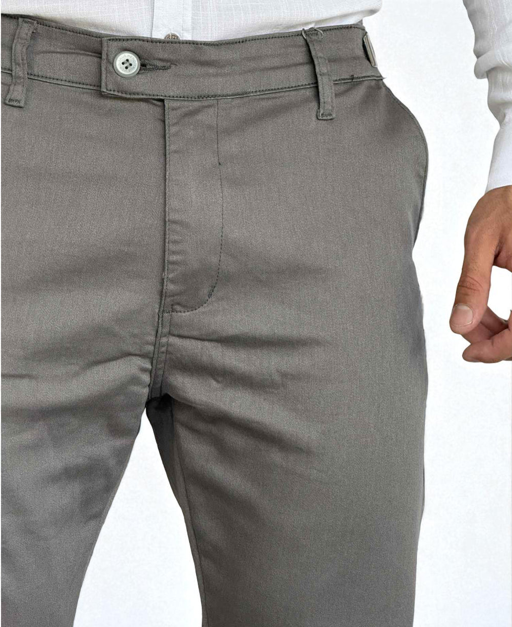 Calça Alfaiataria Cinza com Regulagem - Truehero