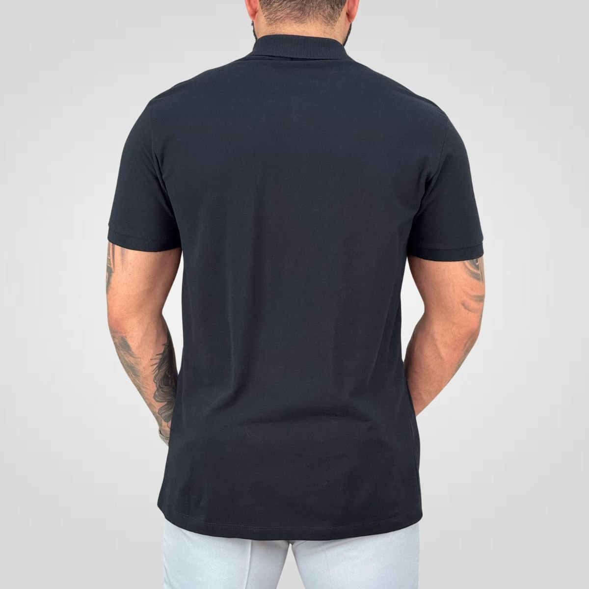 Camisa Polo Preta Masculina Básica Piquet - Aramis