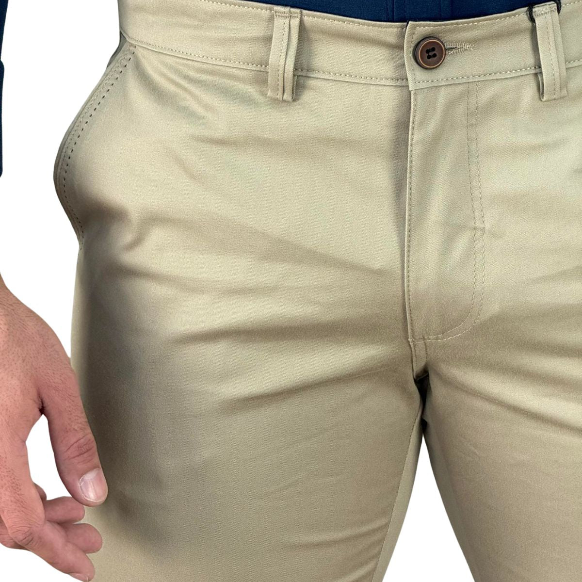 Calça Alfaiataria Caqui Masculina Slim - Kanzo
