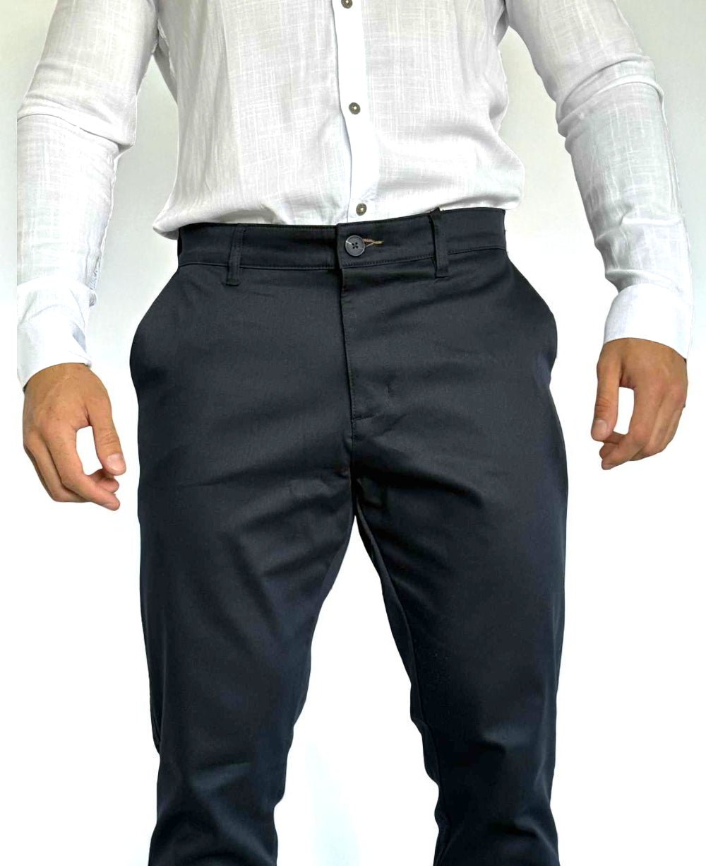 Calça Alfaiataria Azul Marinho Masculina Slim - Guilherme Soul