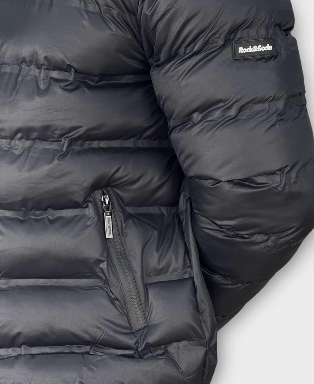 Jaqueta Puffer Preto Masculina - Rock & Soda