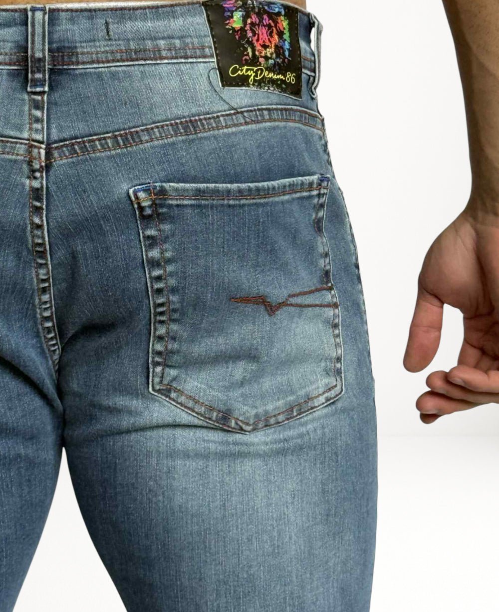 Calça Jeans Azul Sky Masculina Skinny- City Denim
