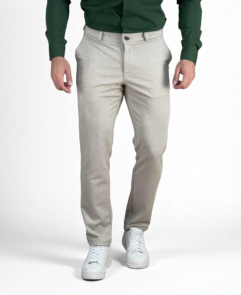 Calça Alfaiataria Areia Claro Masculina Slim - Guilherme soul