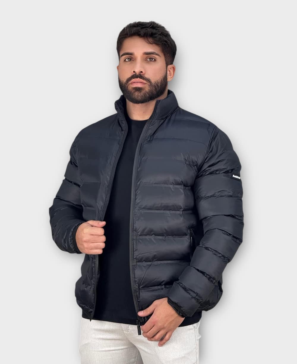 Jaqueta Puffer Preto Masculina - Rock & Soda
