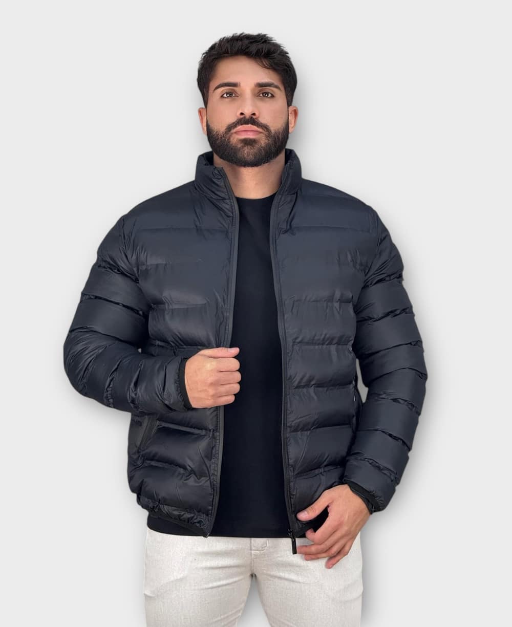 Jaqueta Puffer Preto Masculina - Rock & Soda
