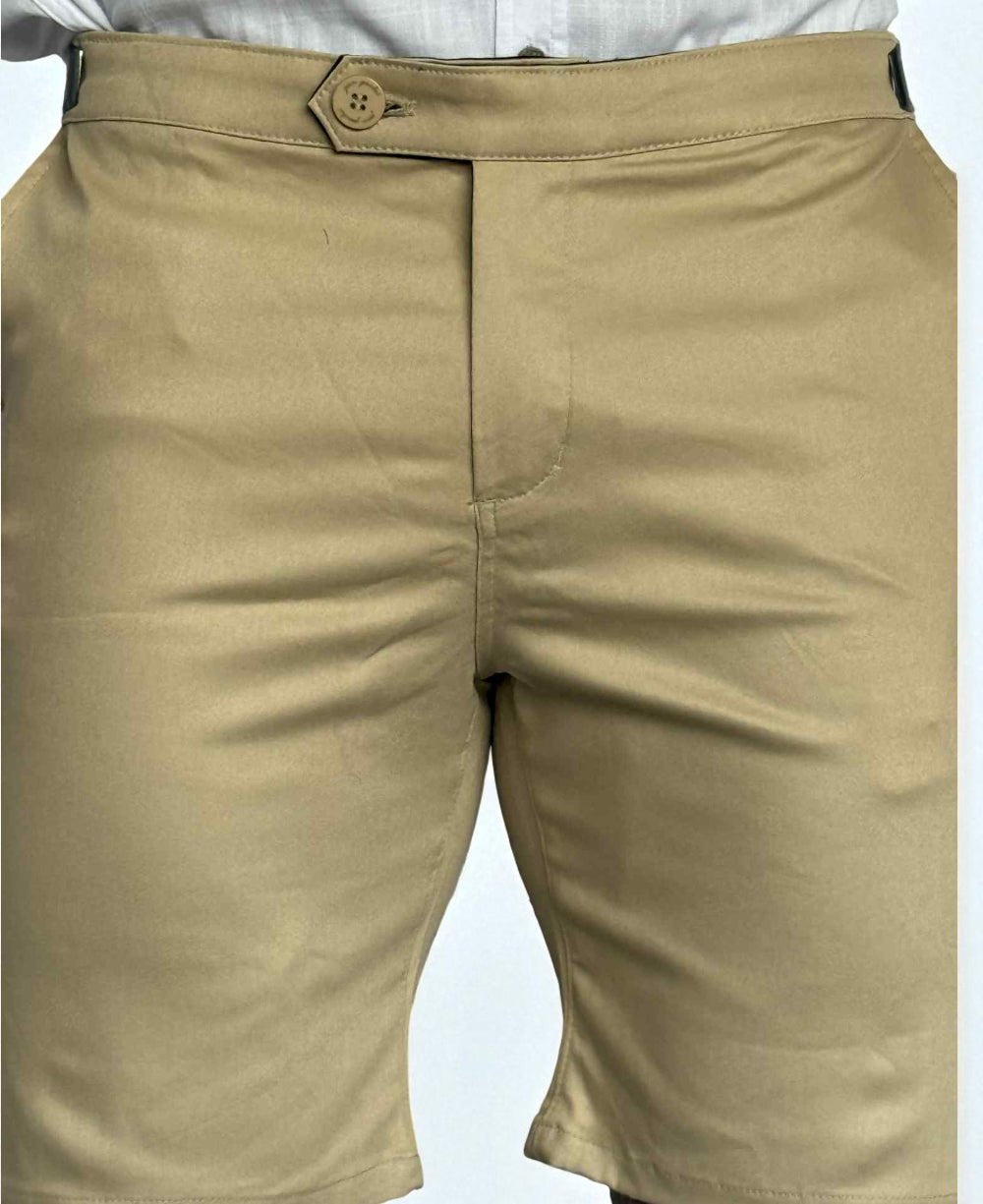 Bermuda Alfaiataria Areia com Regulagem Masculina - Per Pochi