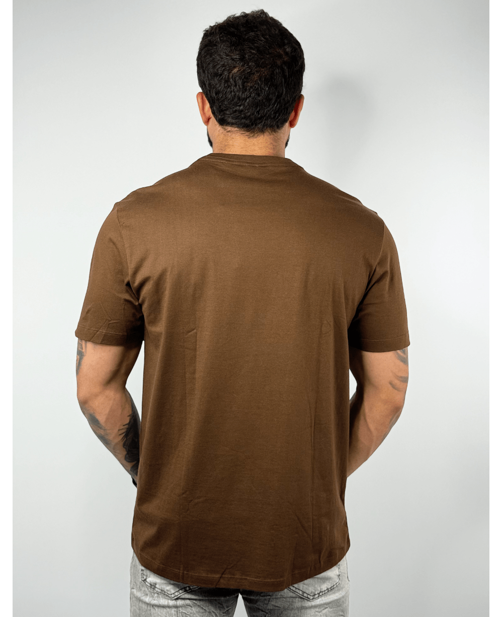 Camiseta Chocolate Masculina Malha Regular - Aramis