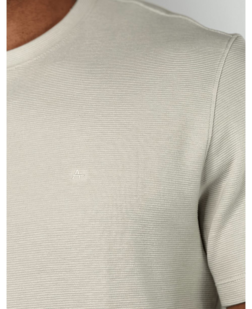 Camiseta Manga Curta Com Textura Ottoman Marfim - Aramis