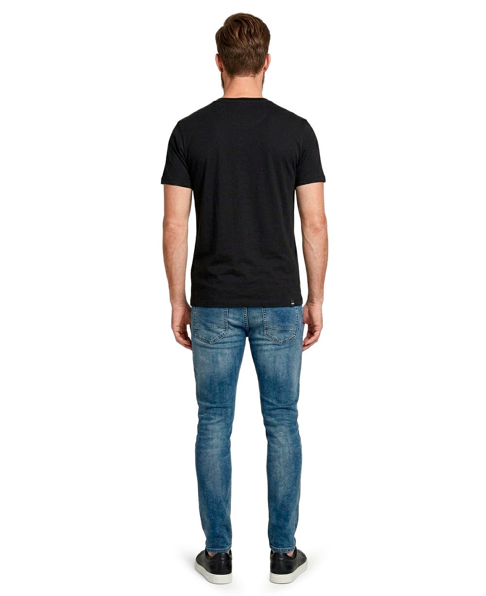 Camiseta Preta Masculina Basica Algodão - Aramis