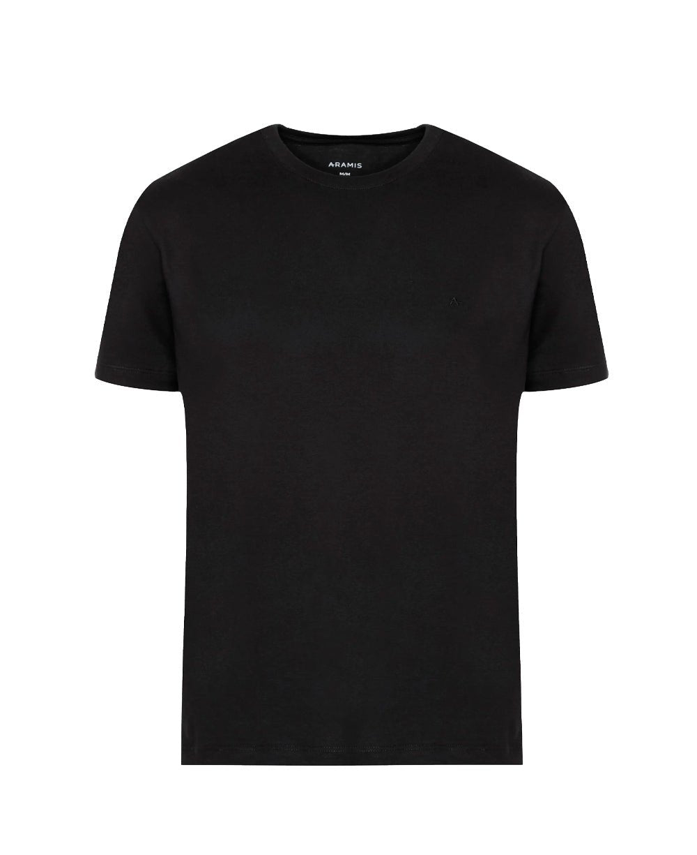 Camiseta Preta Masculina Basica Algodão - Aramis