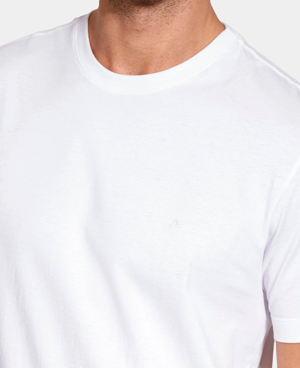 Camiseta Branca Masculina Basica Algodão - Aramis