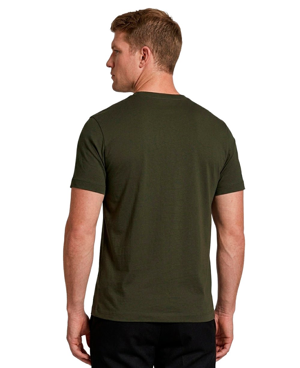 Camiseta Verde Musgo Masculina Algodão Pima - Aramis