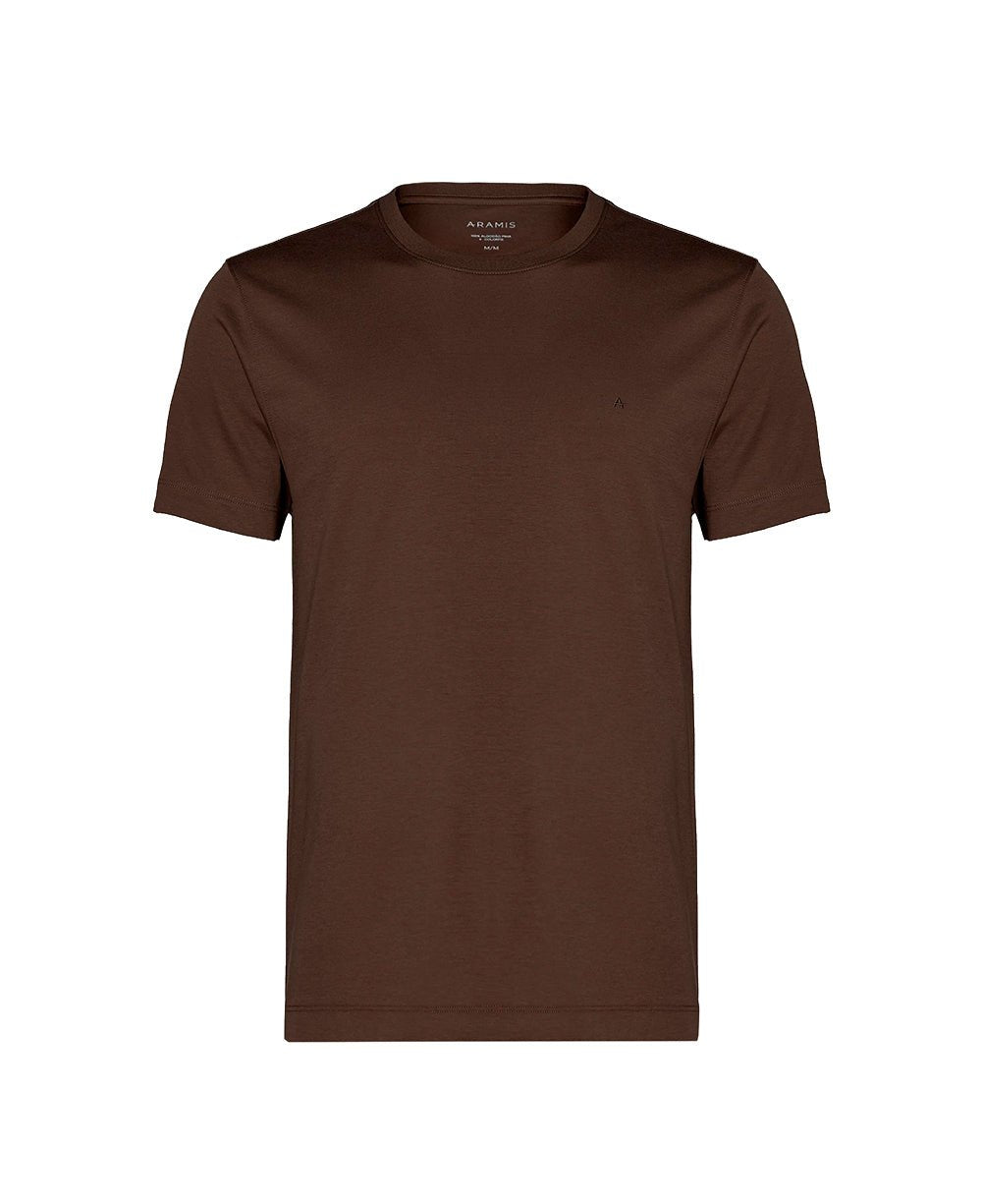 Camiseta Café Masculina Algodão Pima - Aramis
