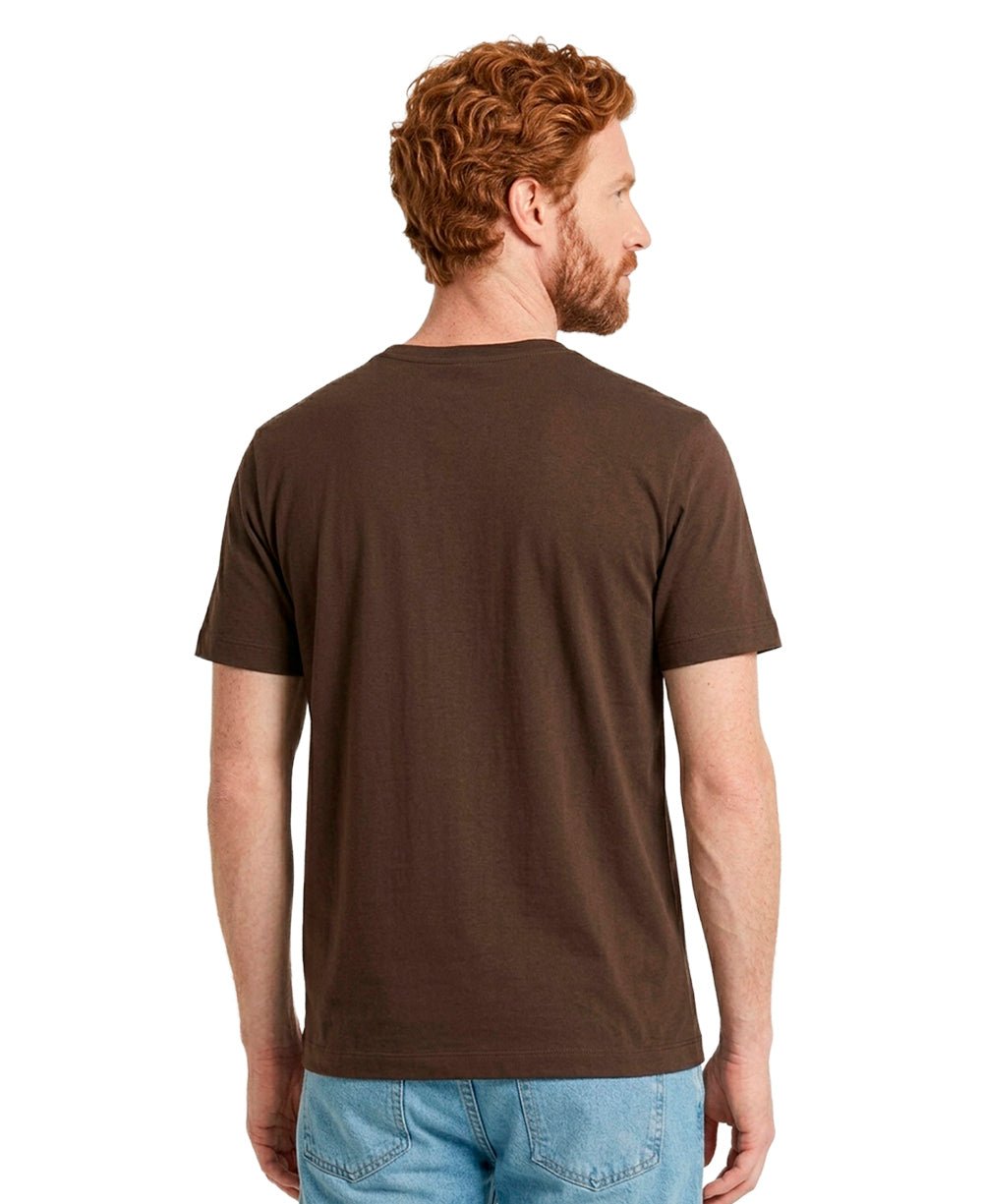 Camiseta Café Masculina Algodão Pima - Aramis