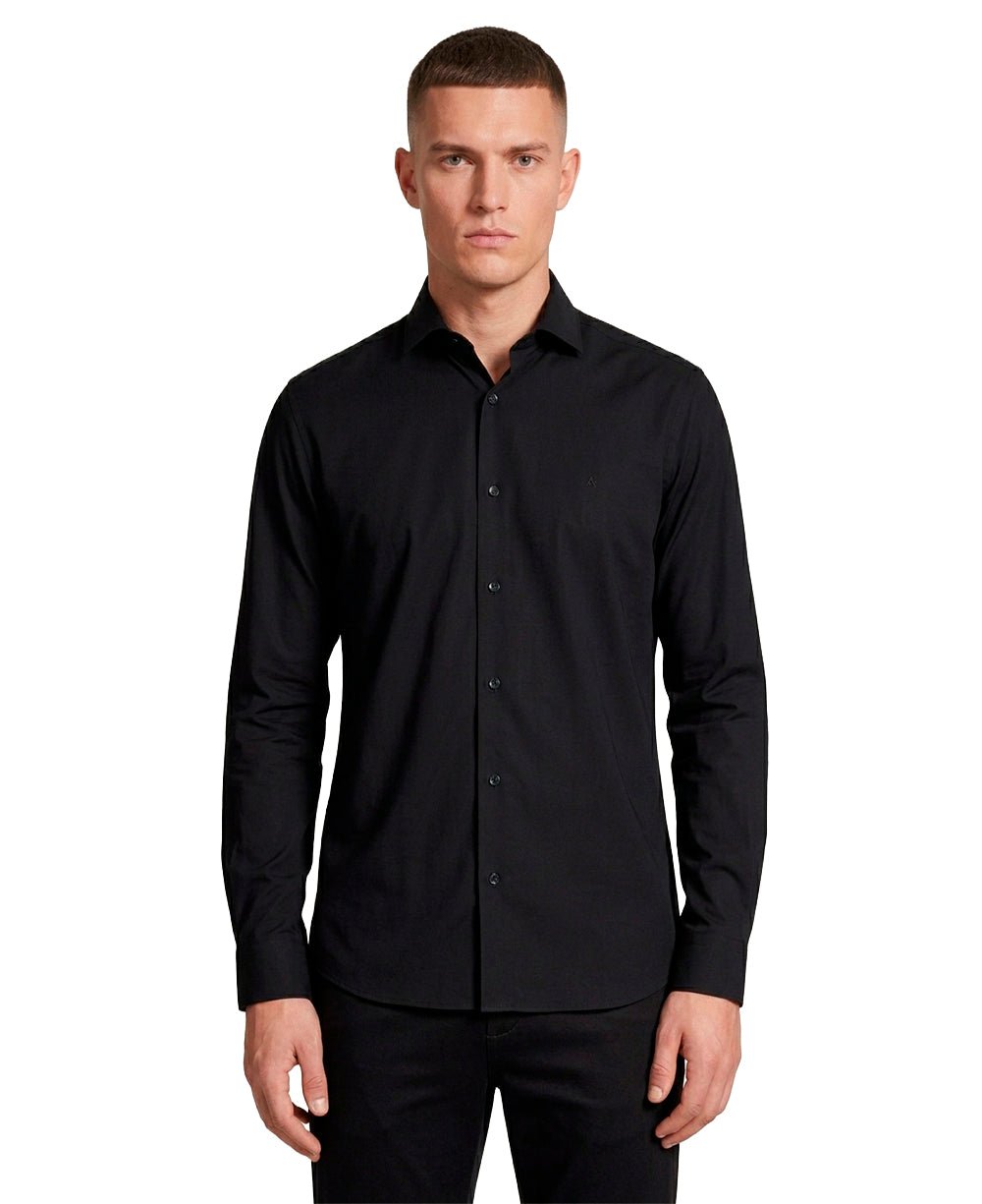 Camisa Social Masculina Preta Manga Longa Bambu Stretch – Aramis