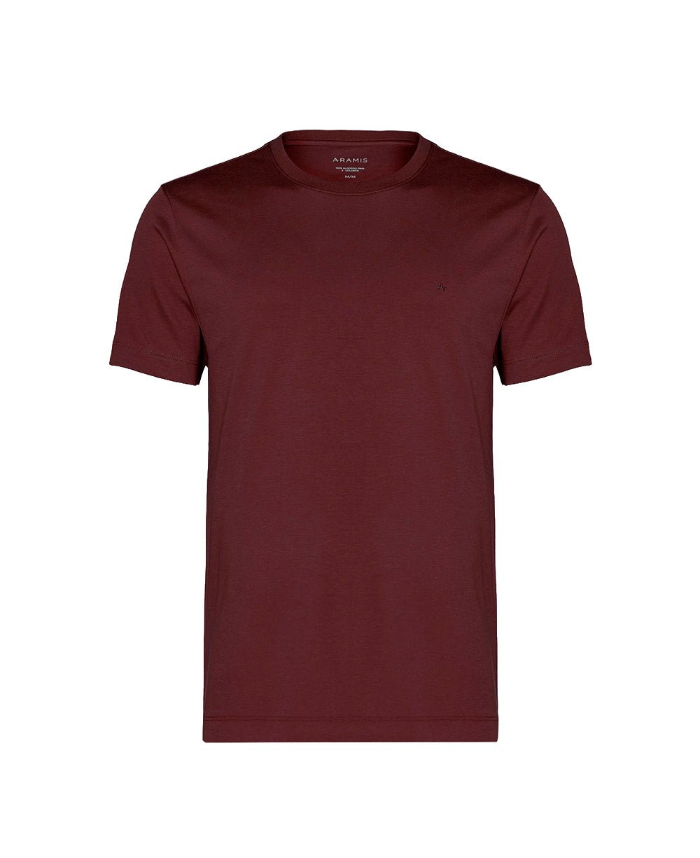 Camiseta Bordo Masculina Algodão Pima - Aramis