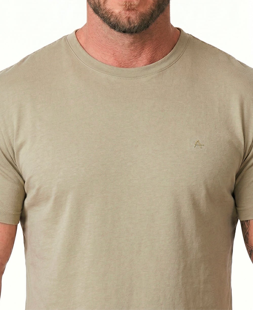 Camiseta Caqui Masculino Básica - Aramis