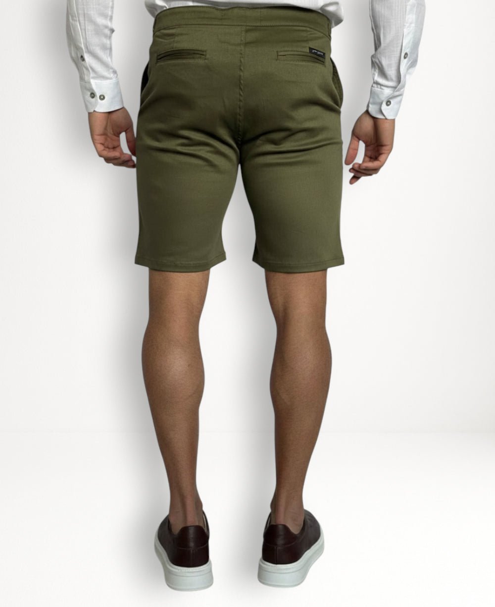 Bermuda Alfaiataria Verde com Regulagem Masculina - Per Pochi