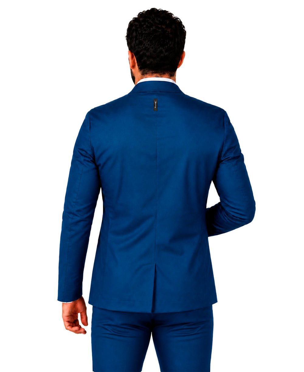 Blazer Azul Marinho Masculino Básico Acetinado - Per Pochi