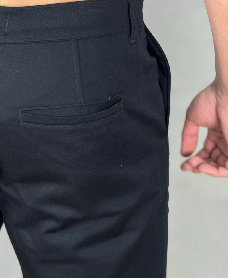 Bermuda Alfaiataria Preta Masculina Lisa - Guilherme Soul