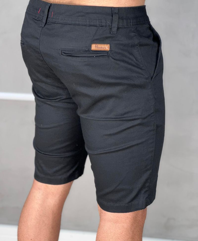 Bermuda Alfaiataria Preta Masculina Lisa - Paladho´S Jeans Wear