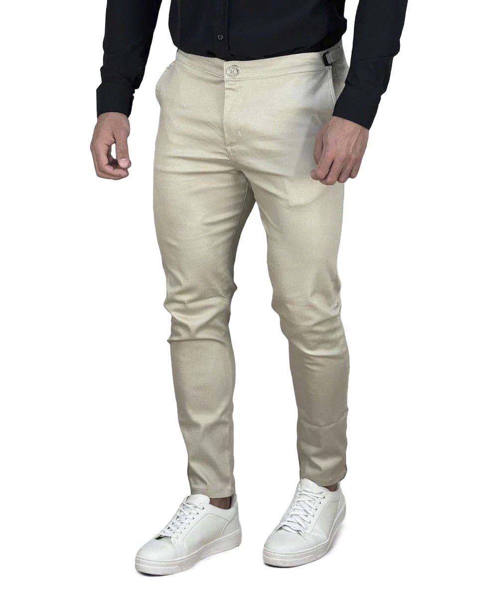 Calça Alfaiataria Areia Masculina Regulagem - Per Pochi