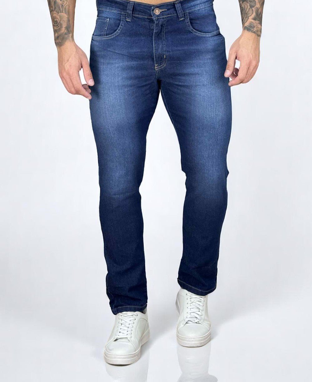 Calça Jeans Escuro Masculina com Lycra Confort Keep