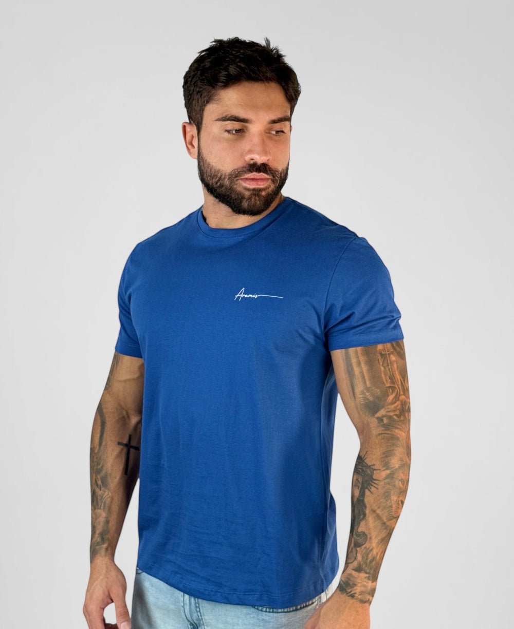 Camiseta Masculina Azul Malha Regular - Aramis