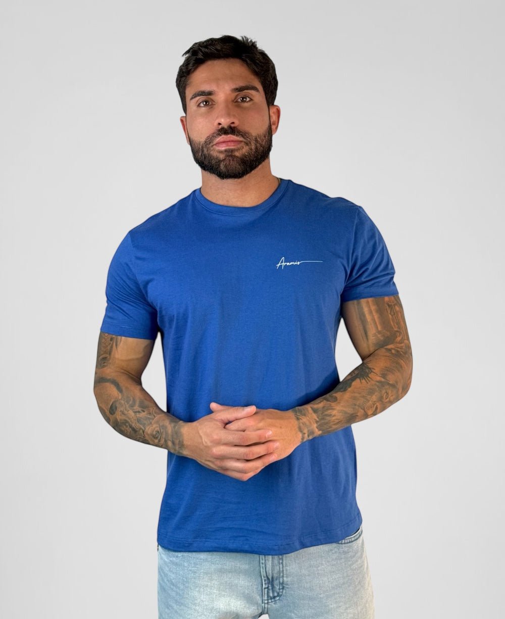 Camiseta Masculina Azul Malha Regular - Aramis