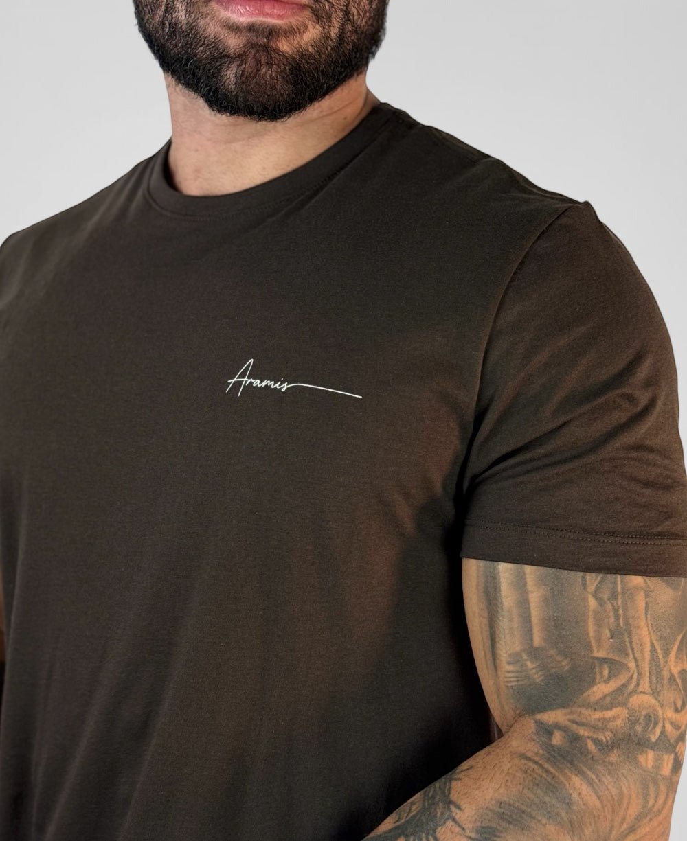 Camiseta Café Masculina Malha Regular - Aramis