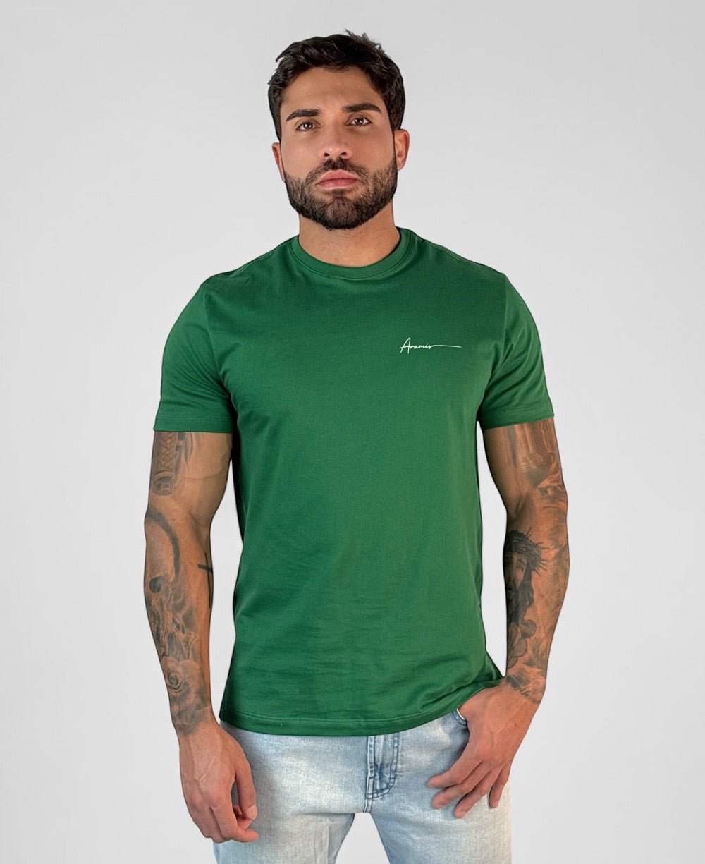 Camiseta Masculina Verde Malha Regular - Aramis